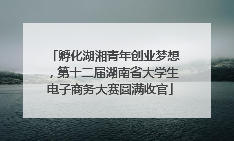 孵化湖湘青年创业梦想，第十二届湖南省大学生电子商务大赛圆满收官