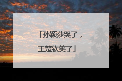 孙颖莎哭了，王楚钦笑了
