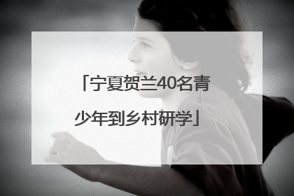 宁夏贺兰40名青少年到乡村研学