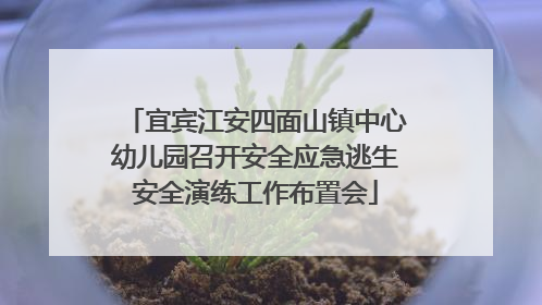 宜宾江安四面山镇中心幼儿园召开安全应急逃生安全演练工作布置会
