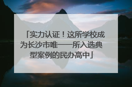 实力认证！这所学校成为长沙市唯一一所入选典型案例的民办高中