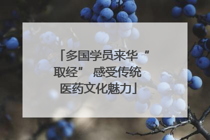 多国学员来华“取经” 感受传统医药文化魅力