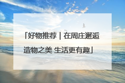 好物推荐｜在周庄邂逅造物之美 生活更有趣