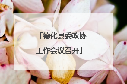 德化县委政协工作会议召开