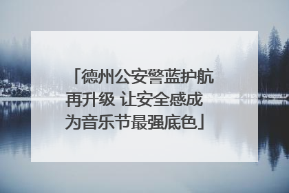 德州公安警蓝护航再升级 让安全感成为音乐节最强底色