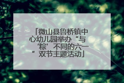 微山县鲁桥镇中心幼儿园举办“与‘粽’不同的六一”双节主题活动