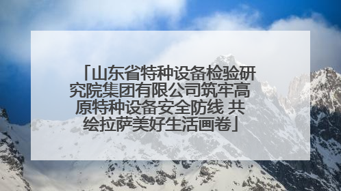 山东省特种设备检验研究院集团有限公司筑牢高原特种设备安全防线 共绘拉萨美好生活画卷