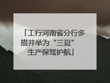 工行河南省分行多措并举为“三夏” 生产保驾护航