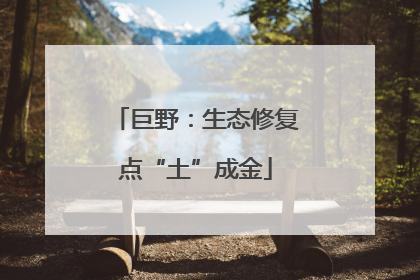 巨野：生态修复点“土”成金