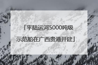 平陆运河5000吨级示范船在广西贵港开建
