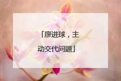 廖进球，主动交代问题