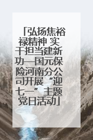 弘扬焦裕禄精神 实干担当建新功—国元保险河南分公司开展“迎七一”主题党日活动