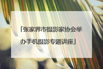 张家界市摄影家协会举办手机摄影专题讲座