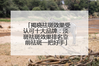 揭晓祛斑效果受认可十大品牌：淡斑祛斑效果排名靠前祛斑一把好手