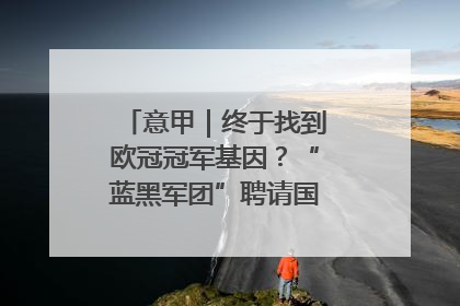 意甲｜终于找到欧冠冠军基因？“蓝黑军团”聘请国米名宿齐沃执教