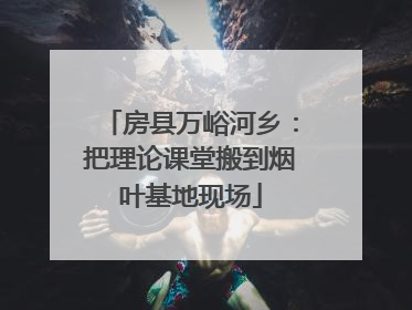 房县万峪河乡：把理论课堂搬到烟叶基地现场