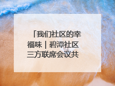 我们社区的幸福味｜碧潭社区三方联席会议共建紫岫幸福家