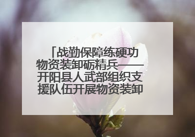 战勤保障练硬功 物资装卸砺精兵——开阳县人武部组织支援队伍开展物资装卸专业训练
