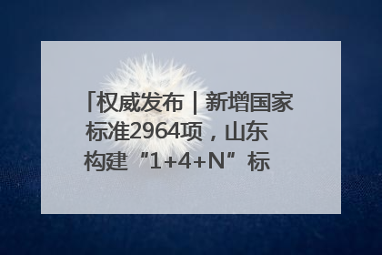 权威发布｜新增国家标准2964项，山东构建“1+4+N”标准化创新发展新格局