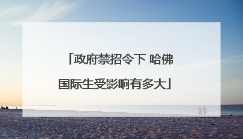 政府禁招令下 哈佛国际生受影响有多大