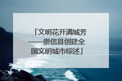 文明花开满城芳——崇信县创建全国文明城市综述