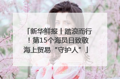 新华鲜报丨踏浪而行！第15个海员日致敬海上贸易“守护人”