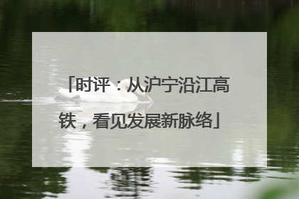 时评：从沪宁沿江高铁，看见发展新脉络