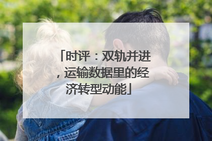 时评：双轨并进，运输数据里的经济转型动能