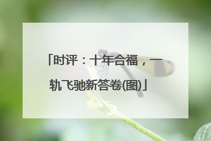 时评：十年合福，一轨飞驰新答卷(图)