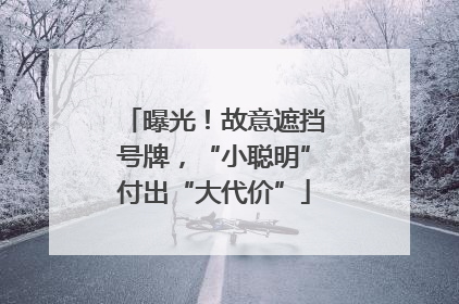 曝光！故意遮挡号牌，“小聪明”付出“大代价”