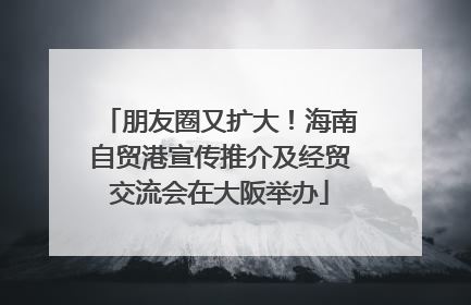 朋友圈又扩大！海南自贸港宣传推介及经贸交流会在大阪举办