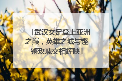武汉女足登上亚洲之巅，英雄之城与铿锵玫瑰交相辉映