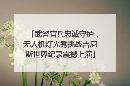 武警官兵忠诚守护，无人机灯光秀挑战吉尼斯世界纪录震撼上演