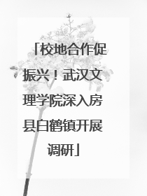 校地合作促振兴！武汉文理学院深入房县白鹤镇开展调研