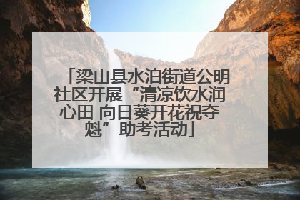 梁山县水泊街道公明社区开展“清凉饮水润心田 向日葵开花祝夺魁”助考活动
