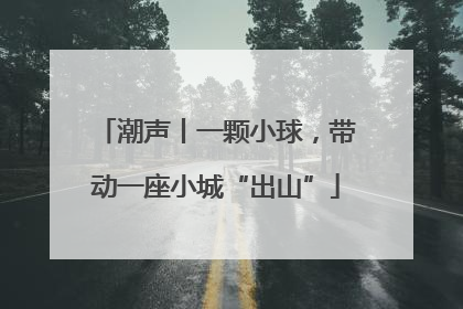潮声丨一颗小球，带动一座小城“出山”
