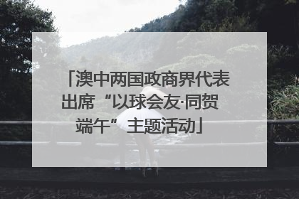 澳中两国政商界代表出席“以球会友·同贺端午”主题活动