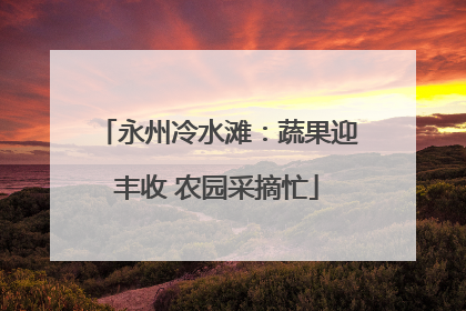永州冷水滩：蔬果迎丰收 农园采摘忙