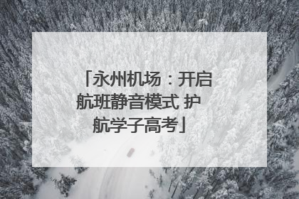 永州机场：开启航班静音模式 护航学子高考