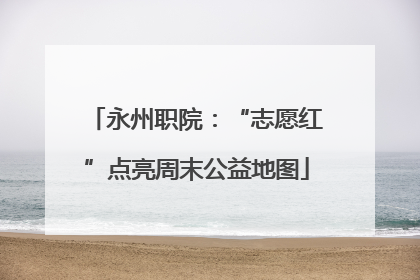 永州职院：“志愿红”点亮周末公益地图