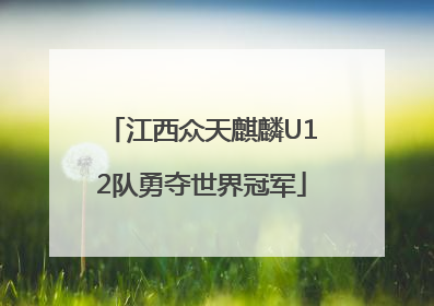 江西众天麒麟U12队勇夺世界冠军