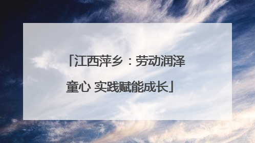 江西萍乡：劳动润泽童心 实践赋能成长