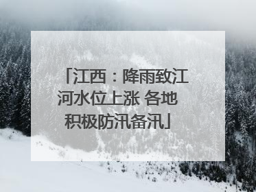 江西：降雨致江河水位上涨 各地积极防汛备汛