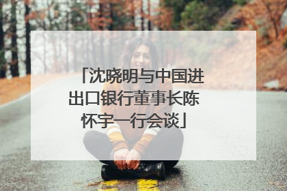 沈晓明与中国进出口银行董事长陈怀宇一行会谈