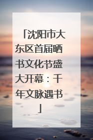 沈阳市大东区首届晒书文化节盛大开幕：千年文脉遇书
