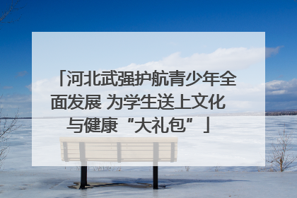 河北武强护航青少年全面发展 为学生送上文化与健康“大礼包”