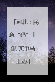 河北：民意“码”上说 实事马上办