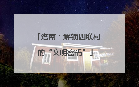 洛南：解锁四联村的“文明密码”