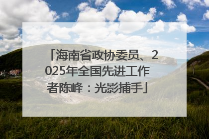 海南省政协委员、2025年全国先进工作者陈峰：光影捕手