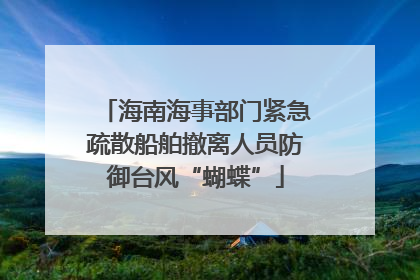 海南海事部门紧急疏散船舶撤离人员防御台风“蝴蝶”